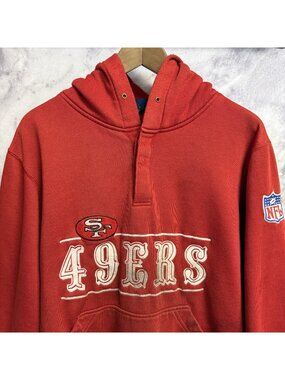 Vintage 90s San Francisco 49ers Starter Hoodie Sweatshirt Mens M Embroidered